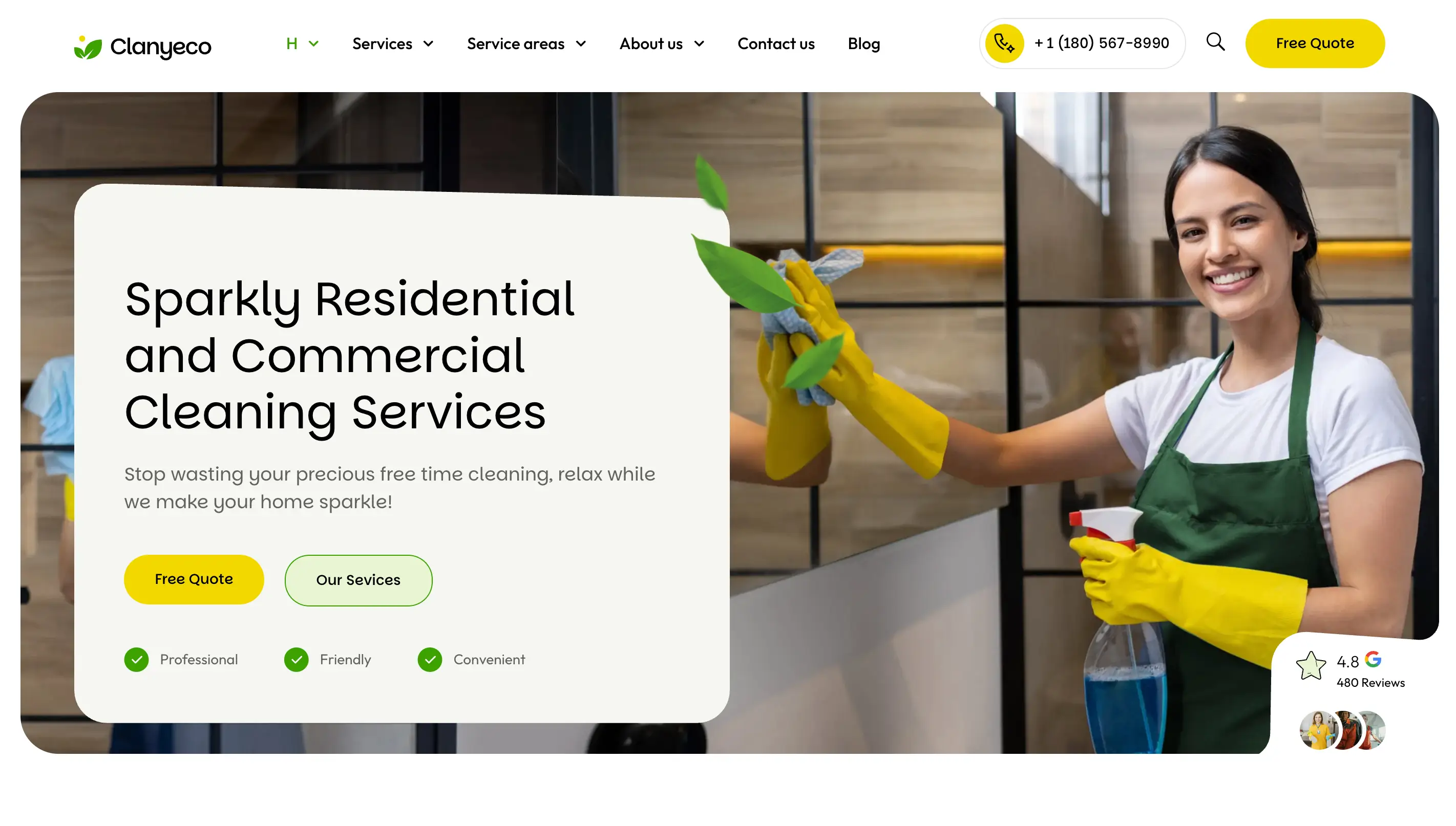 Clanyeco website template preview